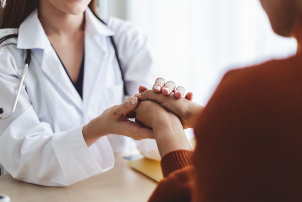 Caring hands showing compassion and support for counseling services